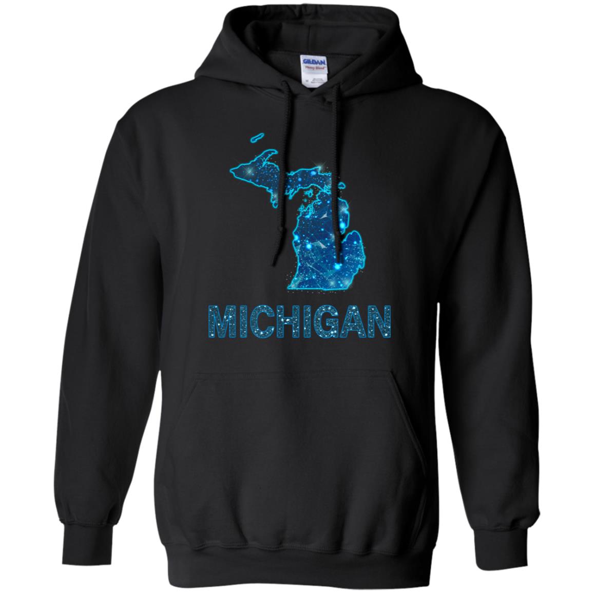 Michigan Map Line Dots T-Shirt - T-shirt Teezalo