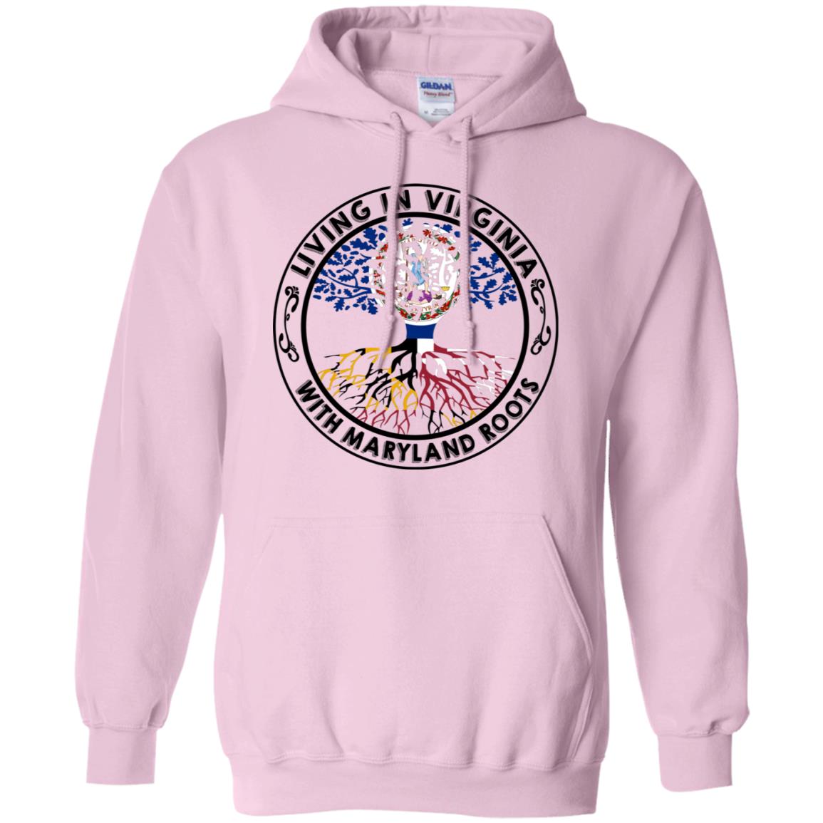 Living In Virginia With Maryland Roots T-Shirt - T-shirt Teezalo