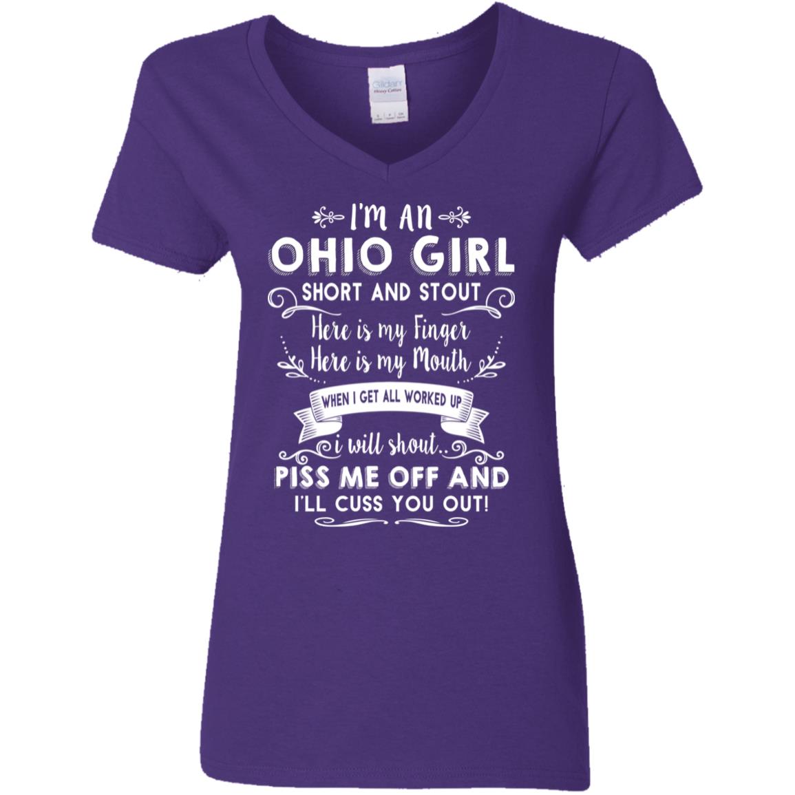 I Am An Ohio Girl Short And Stout Hoodie - Hoodie Teezalo
