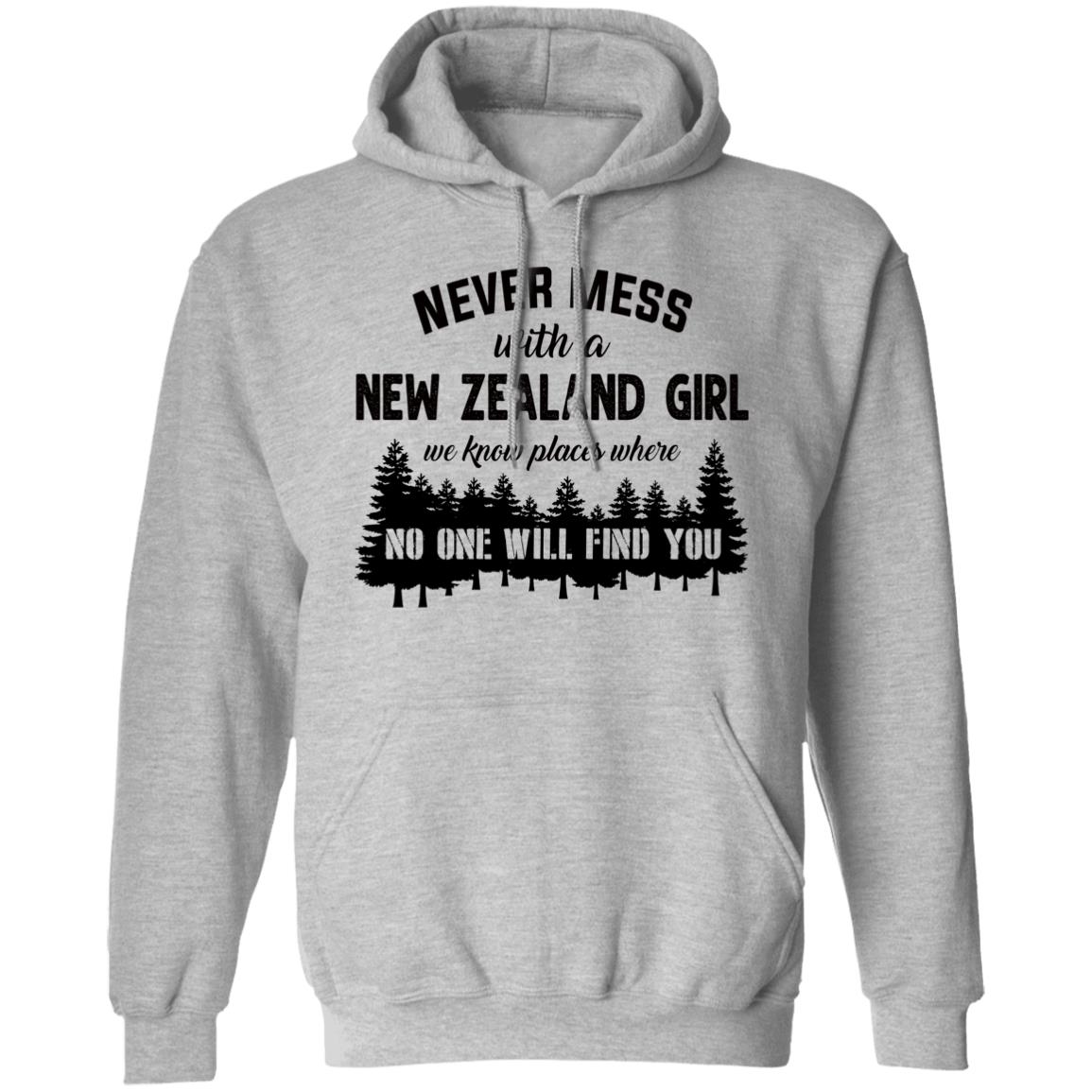 Never Mess With A New Zealand Girl T-Shirt - T-shirt Teezalo