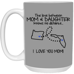 Florida Oregon The Love Between Mom And Daughter Mug - Mug Teezalo
