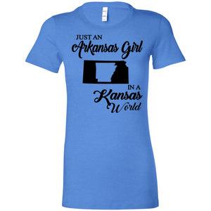 Just An Arkansas Girl In A Kansas World T Shirt - T-shirt Teezalo