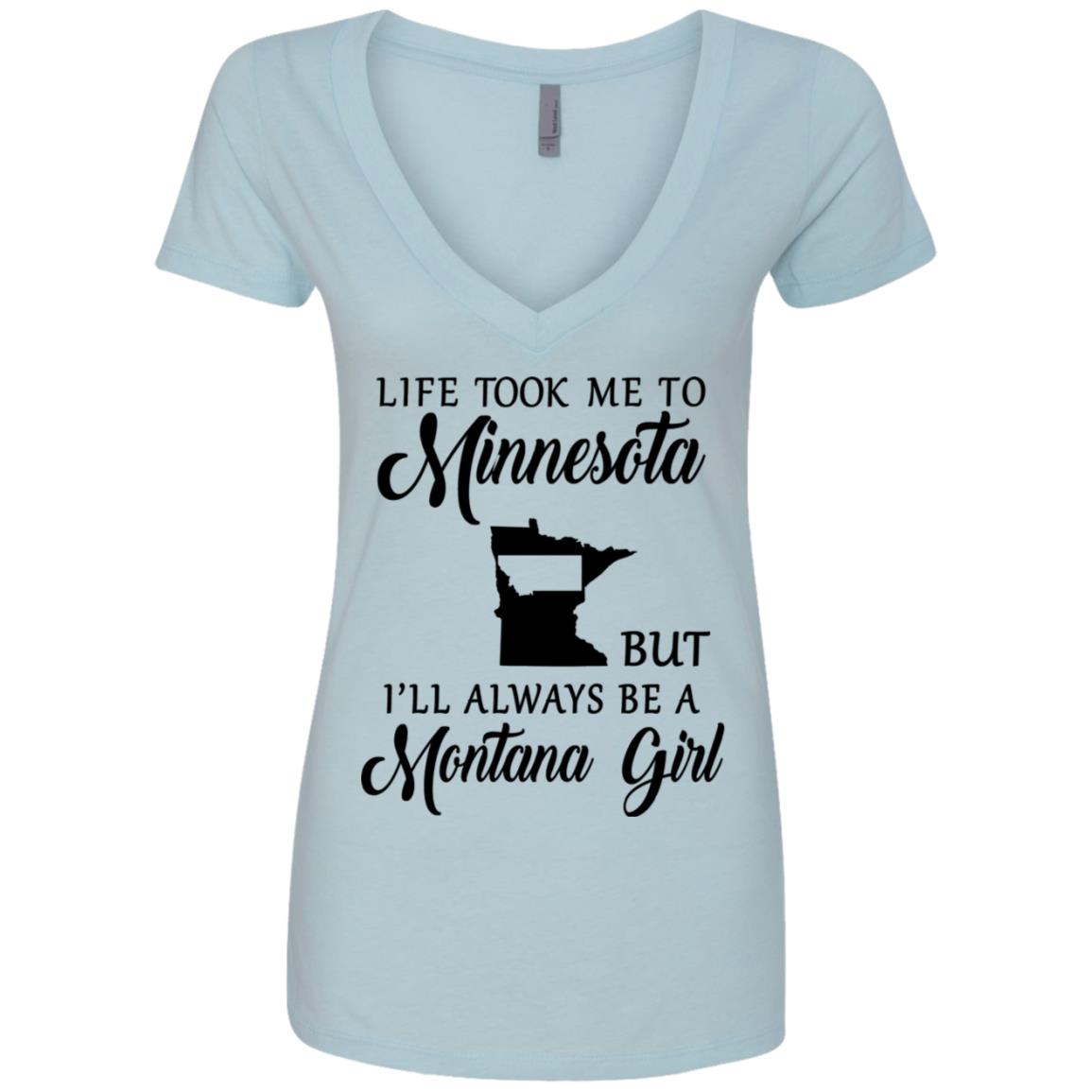 Montana Girl Life Took Me To Minnesota T-Shirt - T-shirt Teezalo