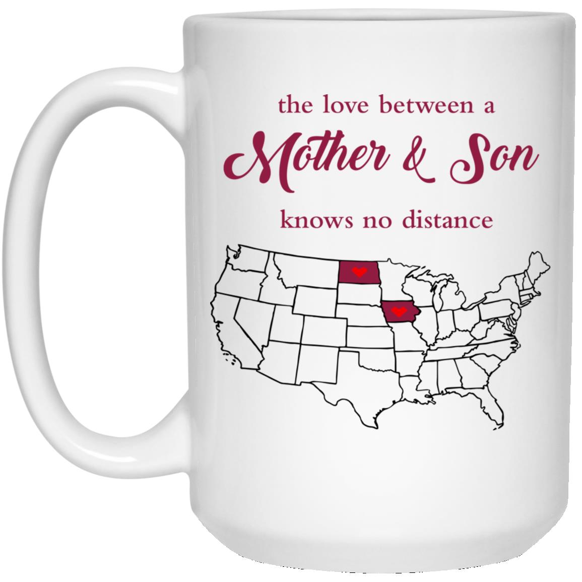 Iowa North Dakota The Love Between Mother And Son Mug - Mug Teezalo
