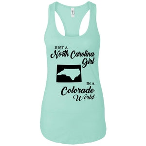 Just A North Carolina Girl In A Colorado World  T- shirt - T-shirt Teezalo