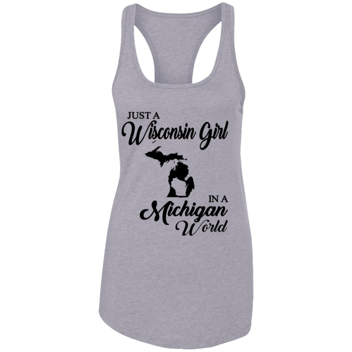 Just A Wisconsin Girl In A Michigan World T-shirt - T-shirt Teezalo