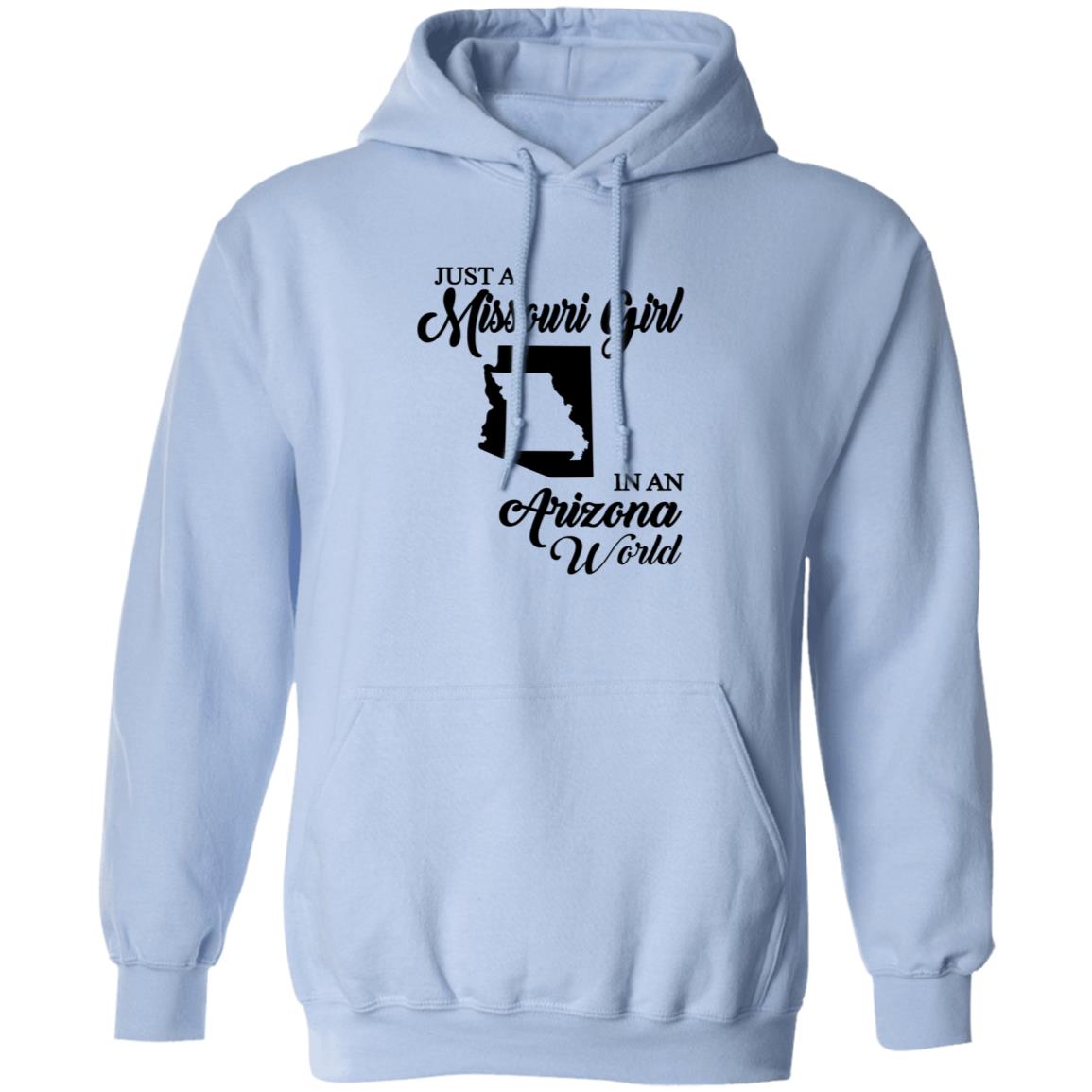 Just A Missouri Girl In An Arizona World T Shirt - T-shirt Teezalo