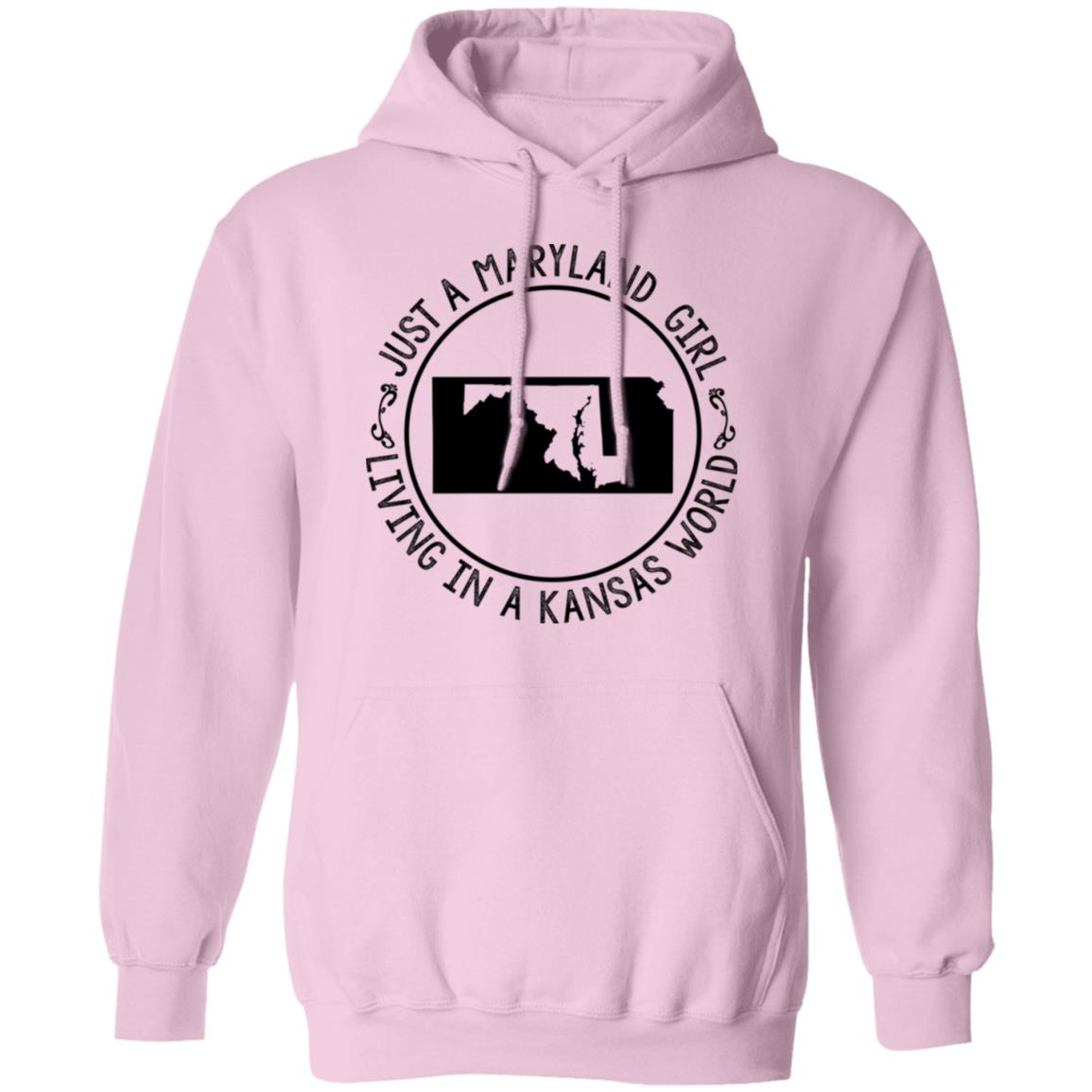 Maryland Girl Living In Kansas World T-Shirt - T-shirt Teezalo