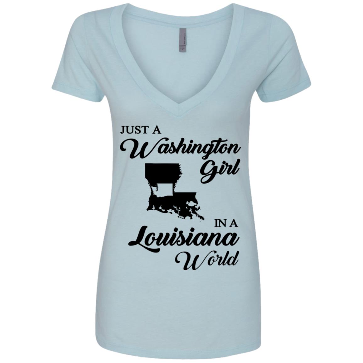 Just A Washington Girl In A Louisiana World T-Shirt - T-shirt Teezalo