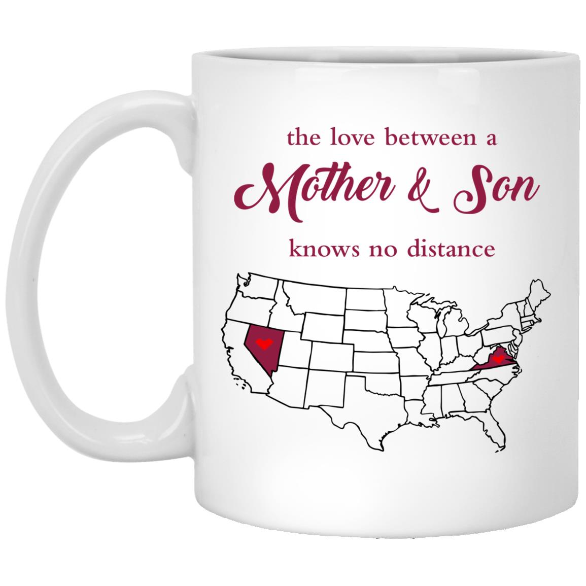 Virginia Nevada The Love Between Mother And Son Mug - Mug Teezalo