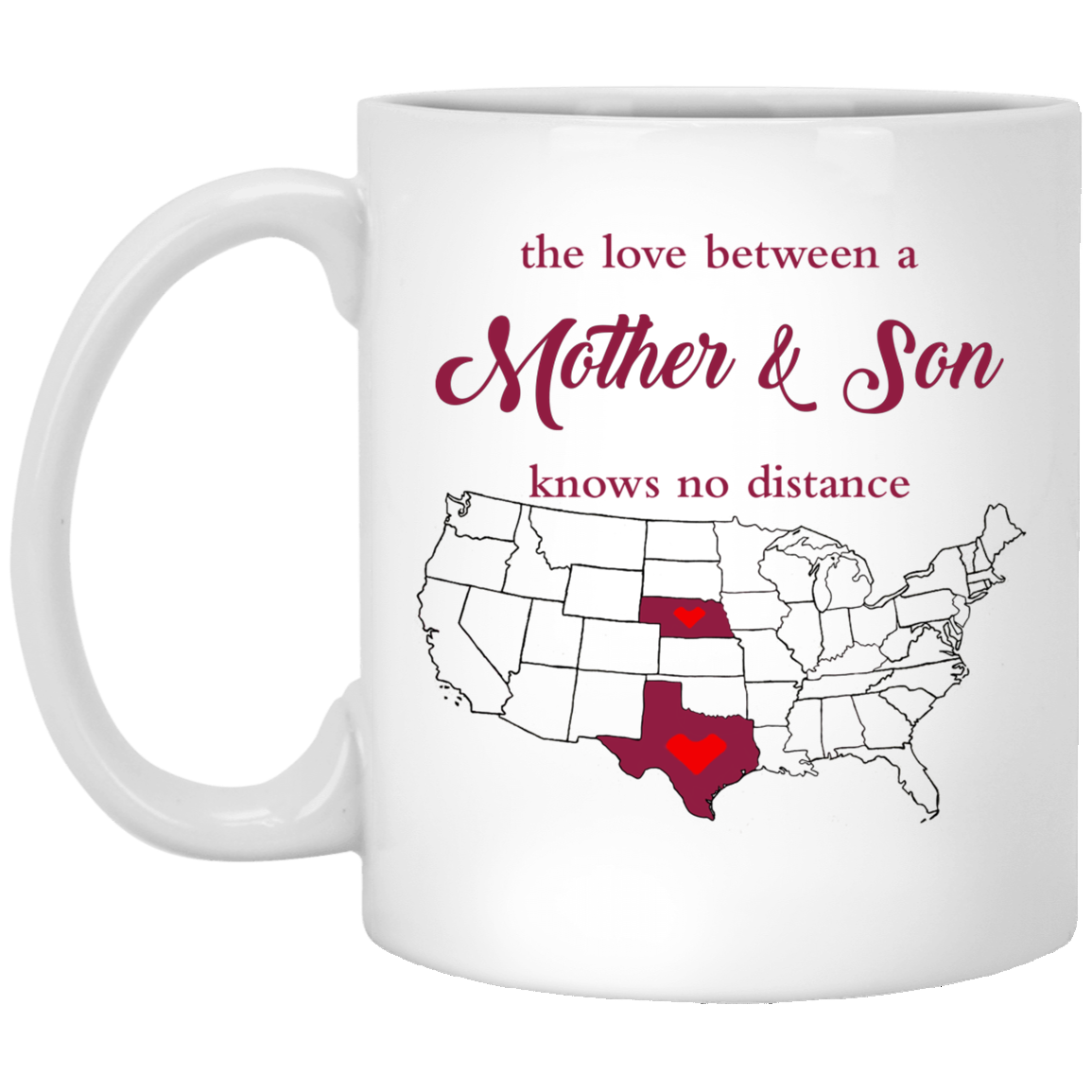 Nebraska Texas Mother And Son Mug - Mug Teezalo