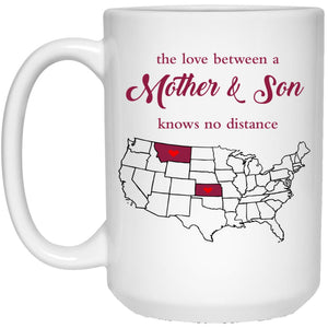 Montana Kansas The Love Between Mother And Son Mug - Mug Teezalo