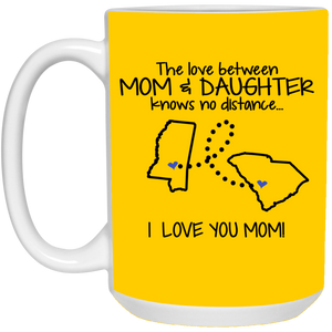 South Carolina Mississippi The Love Between Mom And Daughter Mug - Mug Teezalo