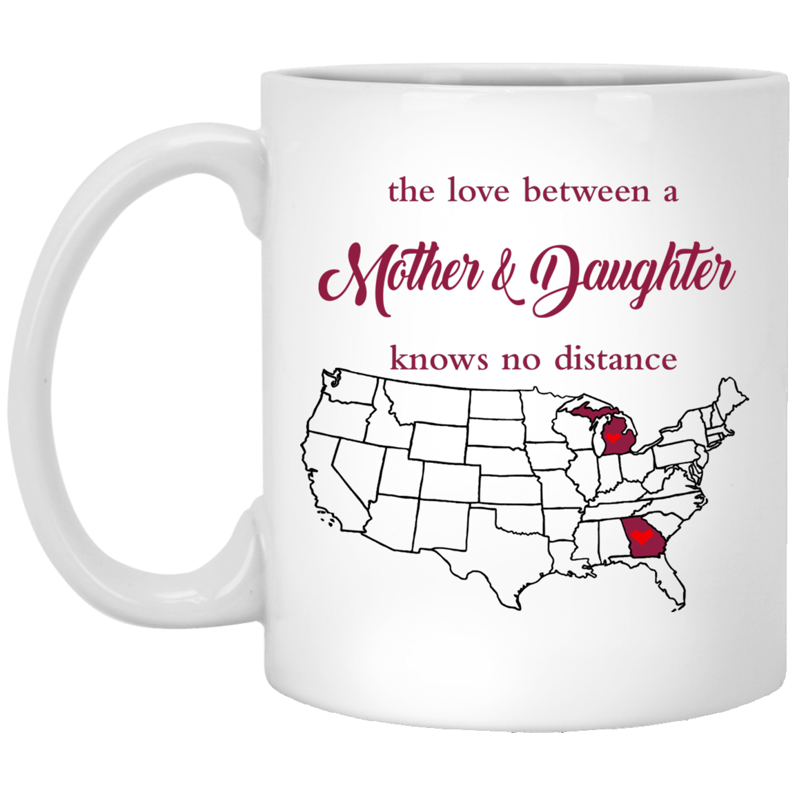 Georgia Michigan The Love Between Mother And Daughter Mug - Mug Teezalo