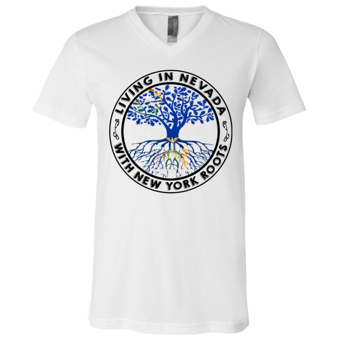 Living In Nevada With New York Roots T-Shirt - T-shirt Teezalo