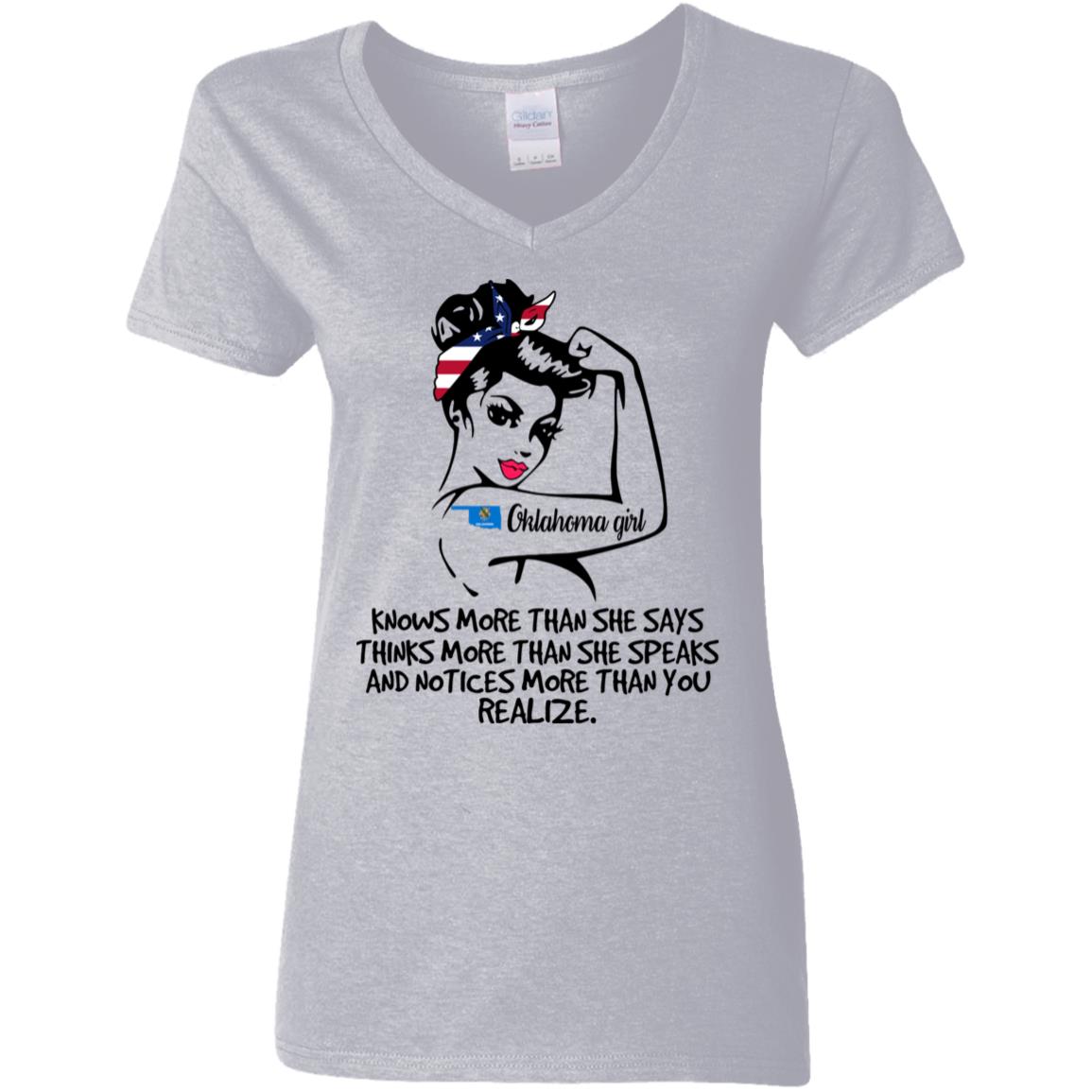 Oklahoma Girl Knows More Than She Says Hoodie - Hoodie Teezalo