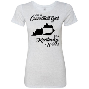 Just A Connecticut Girl In A Kentucky World T-Shirt - Hoodie Teezalo