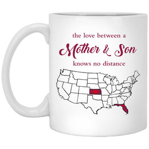 Florida Kansas The Love Between Mother And Son Mug - Mug Teezalo