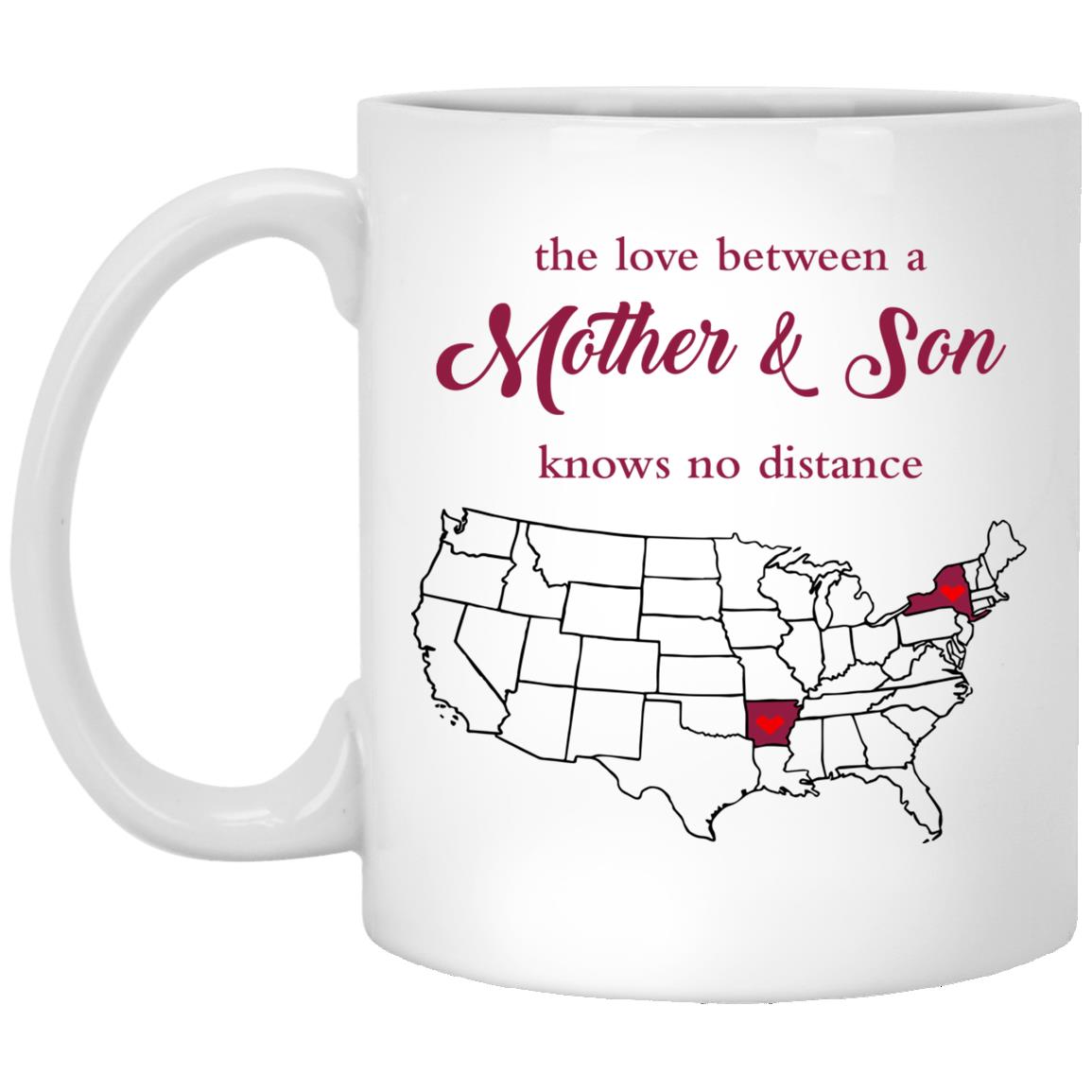 Arkansas New York	The Love Between Mother And Son Mug - Mug Teezalo