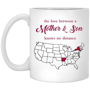 Arkansas New York	The Love Between Mother And Son Mug - Mug Teezalo
