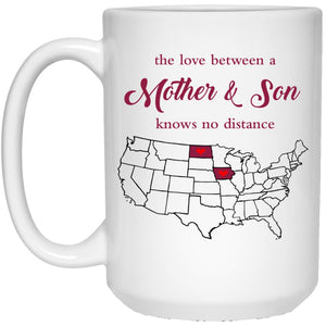 North Dakota Iowa The Love Between Mother And Son Mug - Mug Teezalo