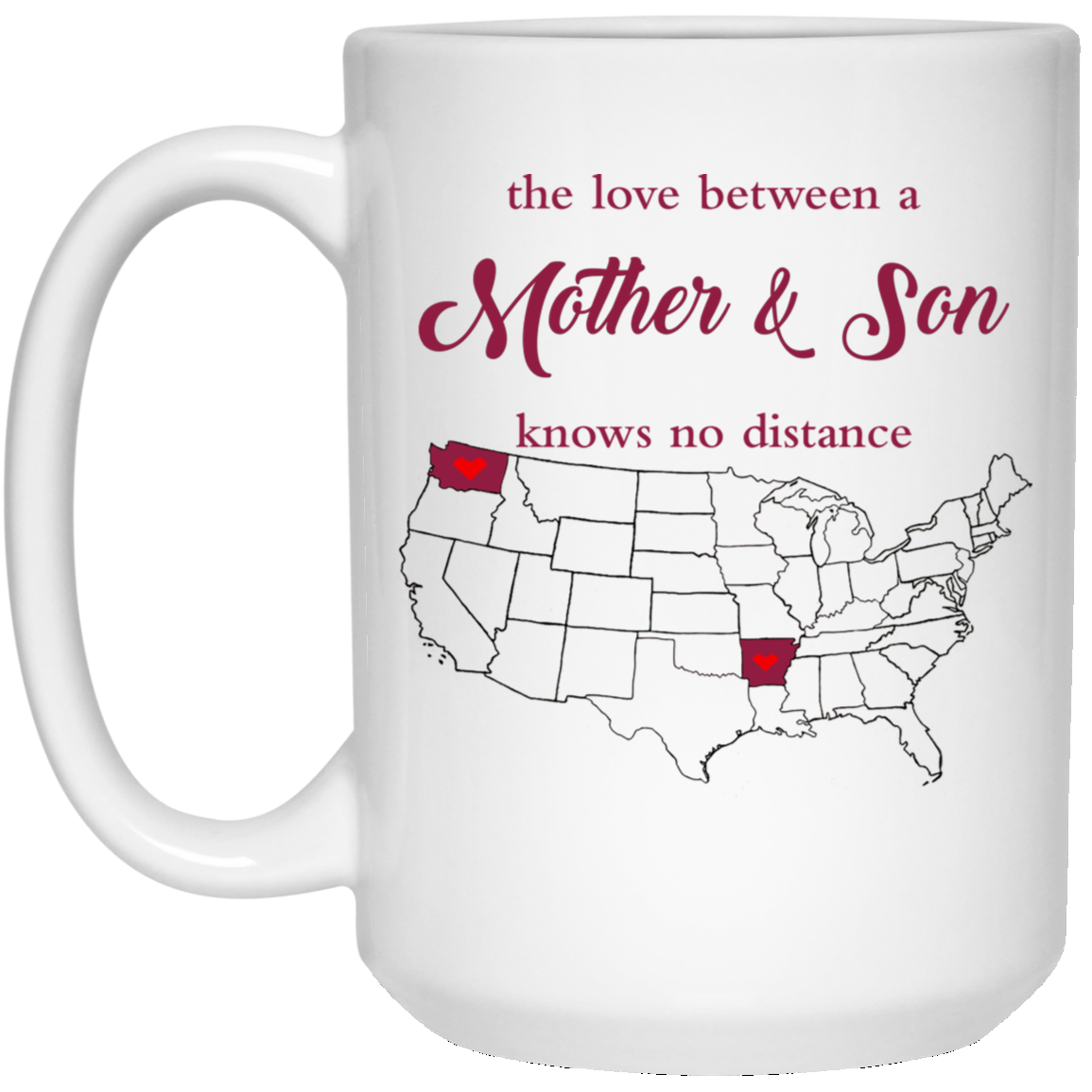 Arkansas Washington The Love Mother And Son Mug - Mug Teezalo