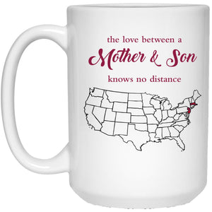 New Jersey Massachusetts The Love Between Mother And Son Mug - Mug Teezalo