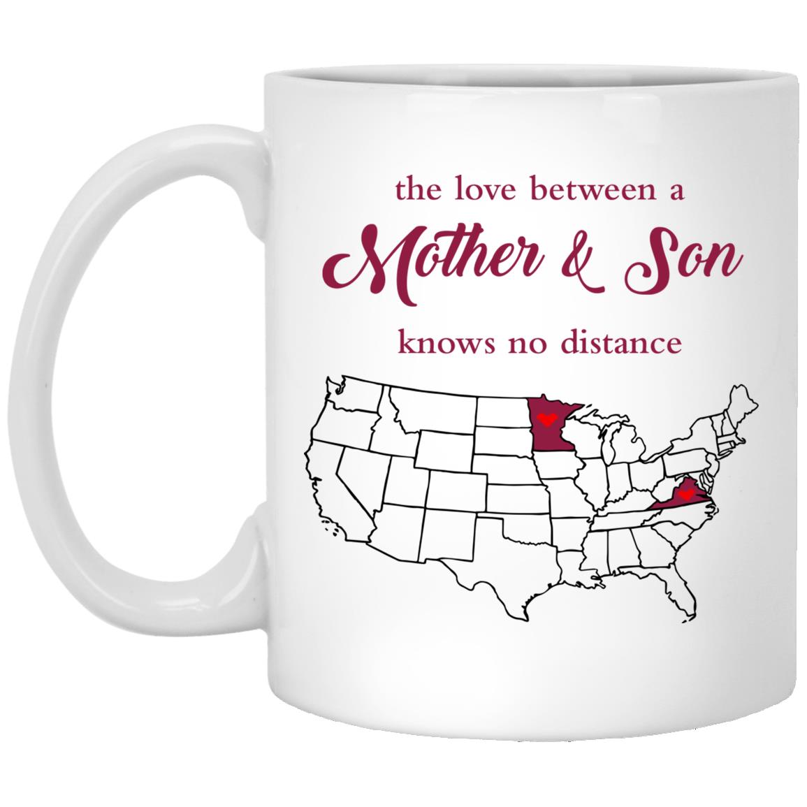 Virginia Minnesota The Love Between Mother And Son Mug - Mug Teezalo