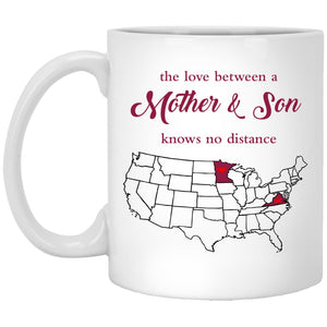 Virginia Minnesota The Love Between Mother And Son Mug - Mug Teezalo