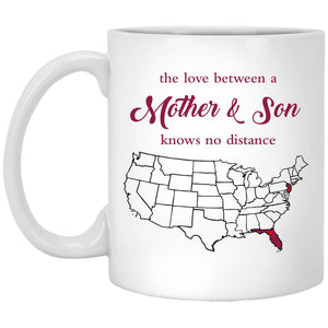 Florida New Jersey The Love Between Mother And Son Mug - Mug Teezalo