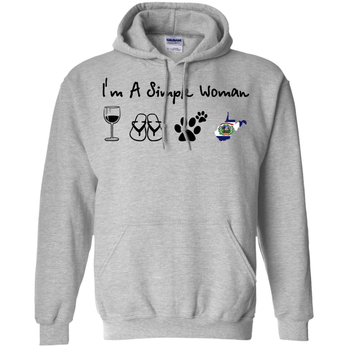 West Virginia I'm Just A Simple Woman Hoodie - Hoodie Teezalo