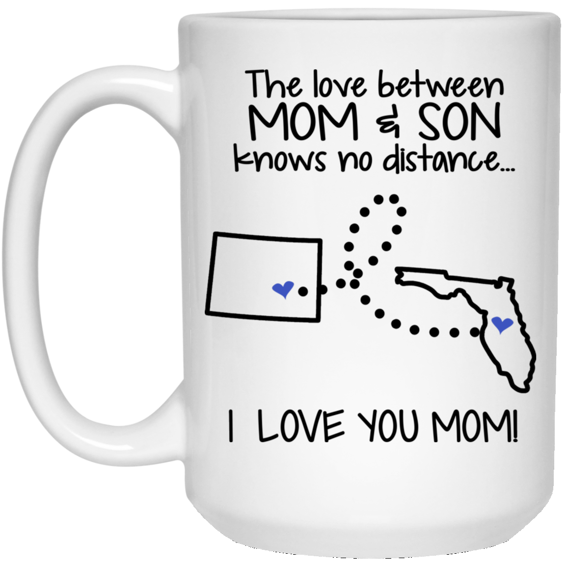 Florida Colorado The Love Between Mom And Son Mug - Mug Teezalo