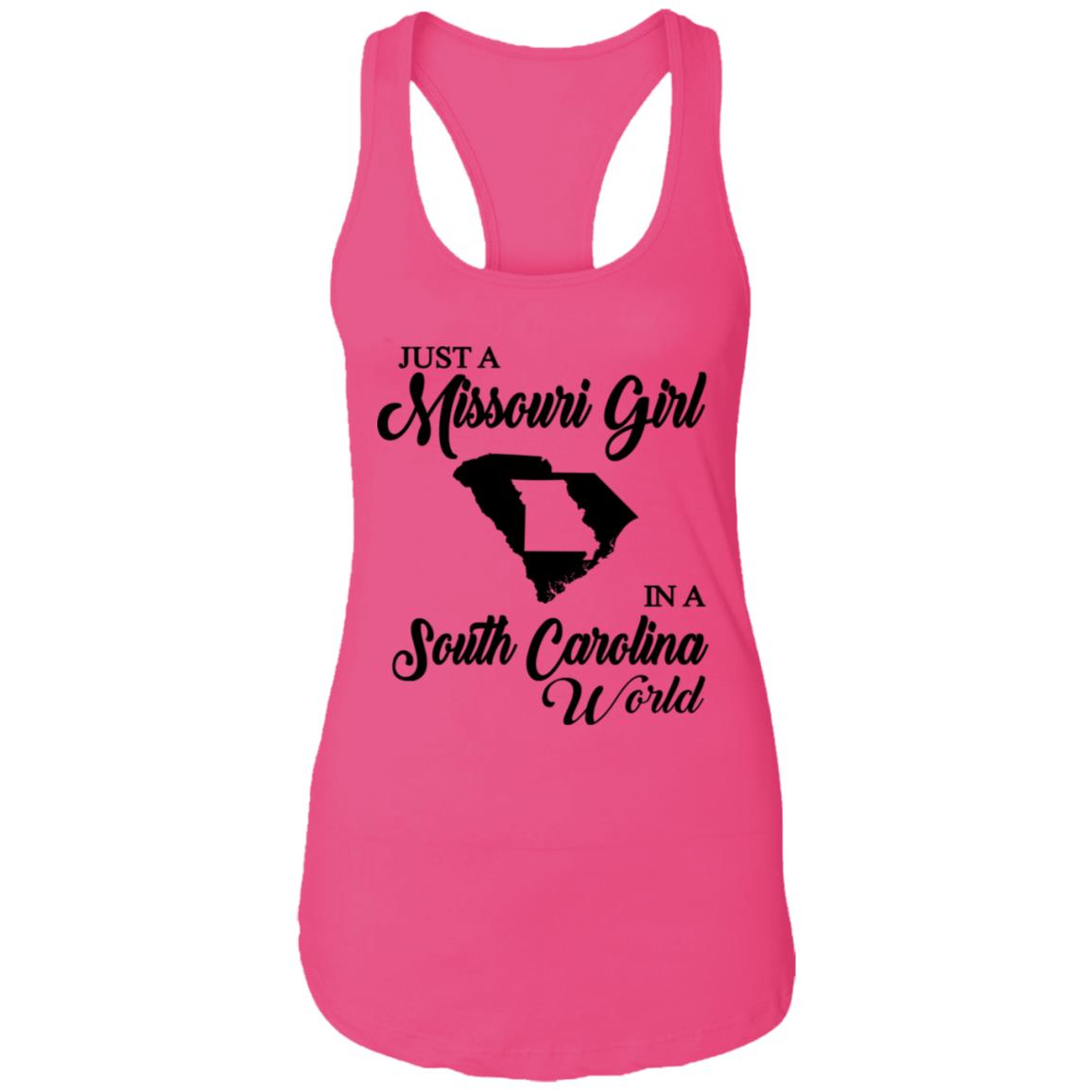 Just A Missouri Girl In A South Carolina World T-Shirt - T-shirt Teezalo