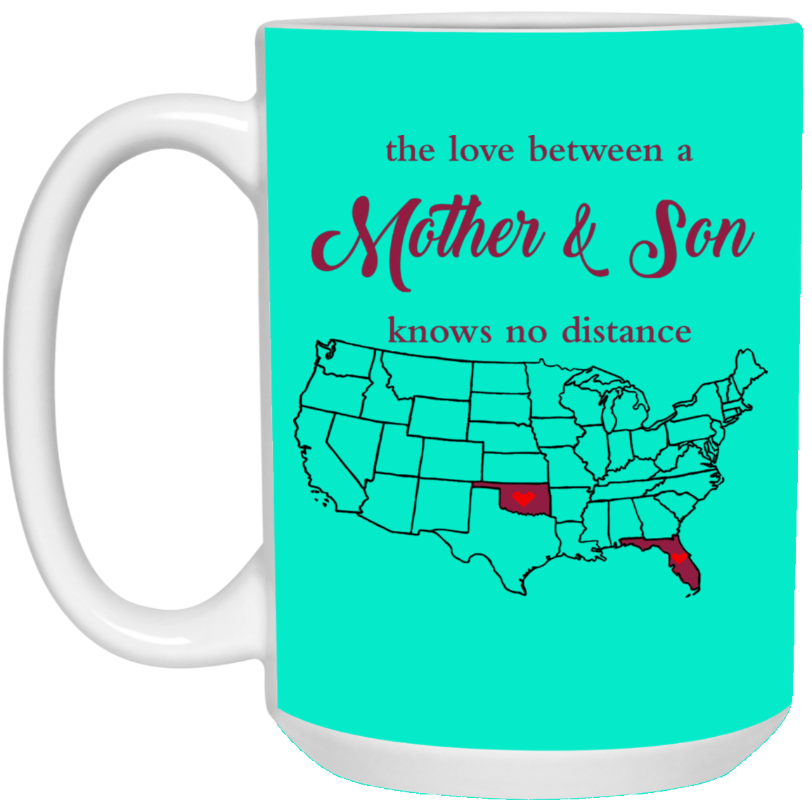 Oklahoma Florida The Love Mom And Son Mug - Mug Teezalo