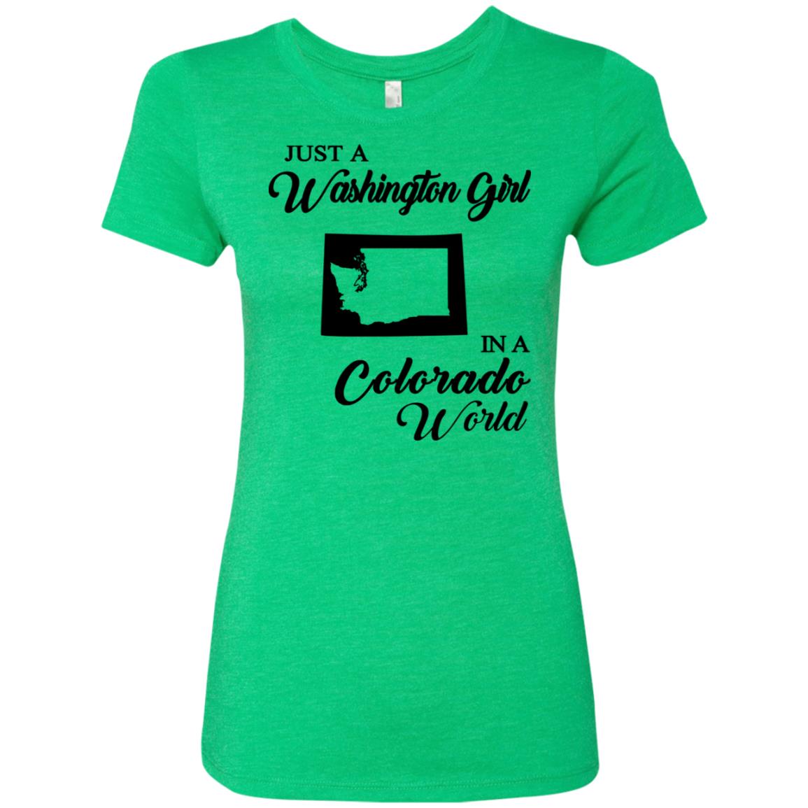 Just A Washington Girl In A Colorado World T-Shirt - T-shirt Teezalo