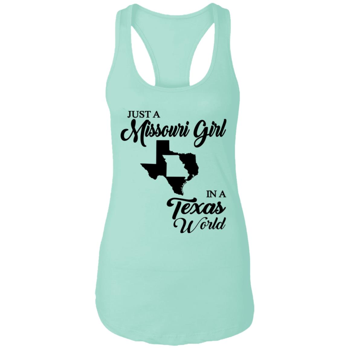 Just A Missouri Girl In A Texas World T Shirt - T-shirt Teezalo