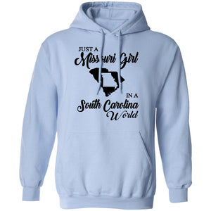 Just A Missouri Girl In A South Carolina World T-Shirt - T-shirt Teezalo