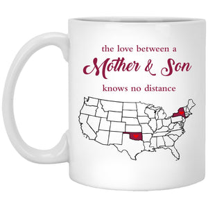 Oklahoma New York The Love Between Mother And Son Mug - Mug Teezalo