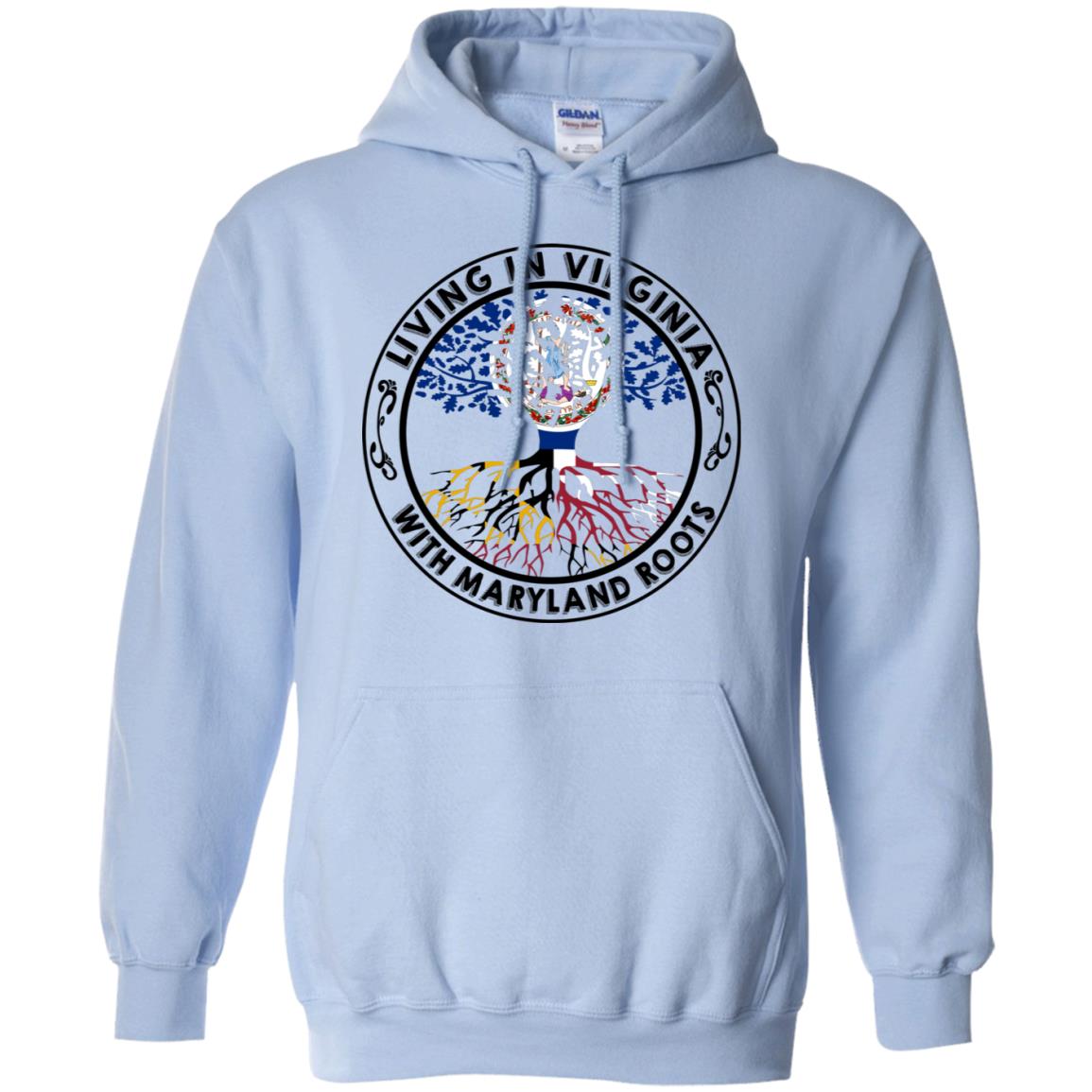 Living In Virginia With Maryland Roots T-Shirt - T-shirt Teezalo