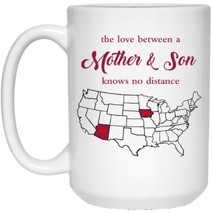 Arizona Iowa The Love Between Mother And Son Mug - Mug Teezalo
