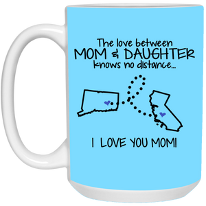 California Connecticut The Love Between Mom And Daughter Mug - Mug Teezalo