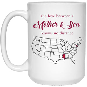 Mississippi New Jersey The Love Between Mother And Son Mug - Mug Teezalo