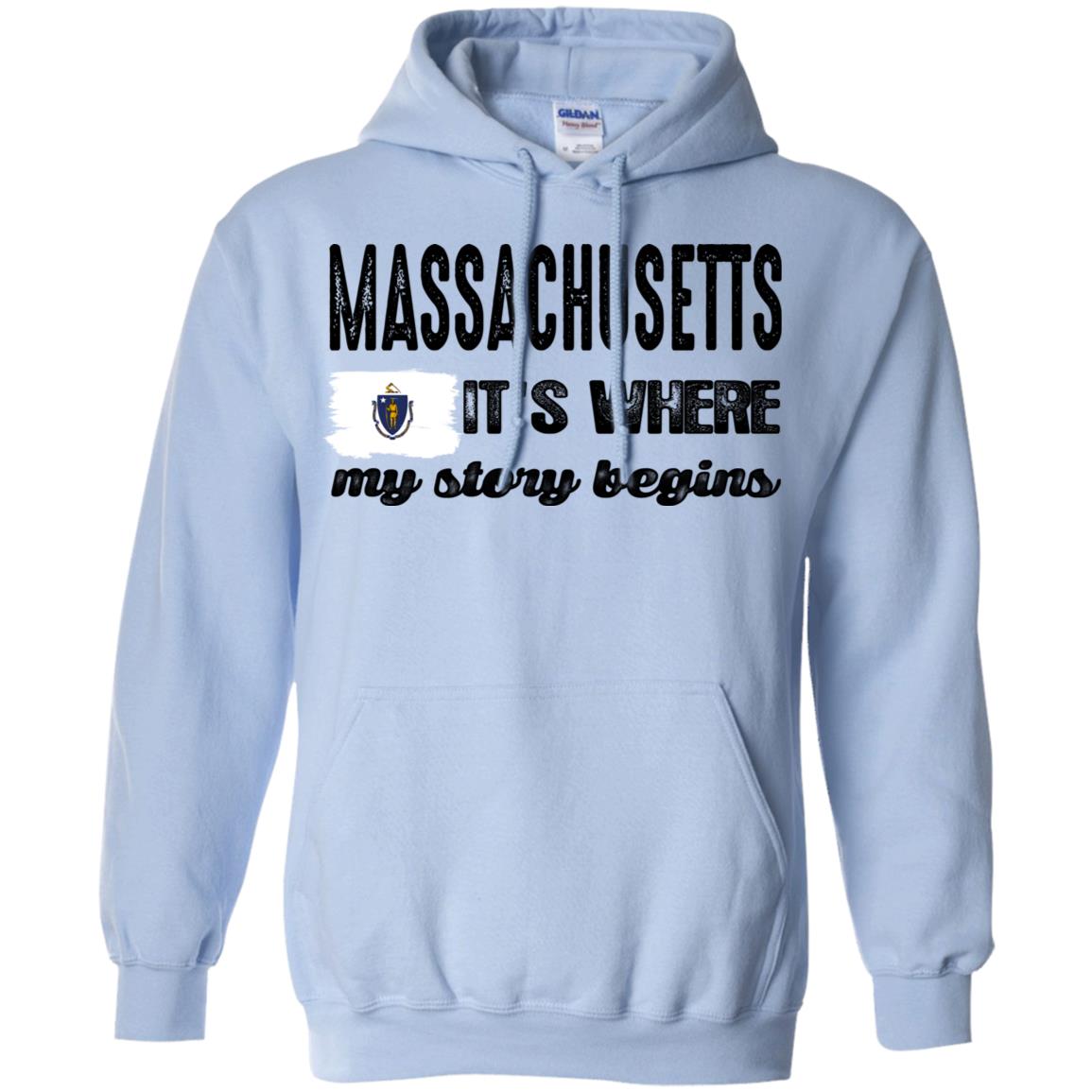 Massachusetts Where My Story Begins T-shirt - T-shirt Teezalo