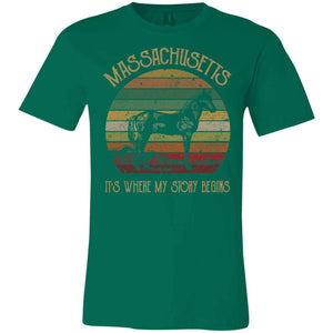 Massachusetts Where My Story Begins T-Shirt - T-shirt Teezalo