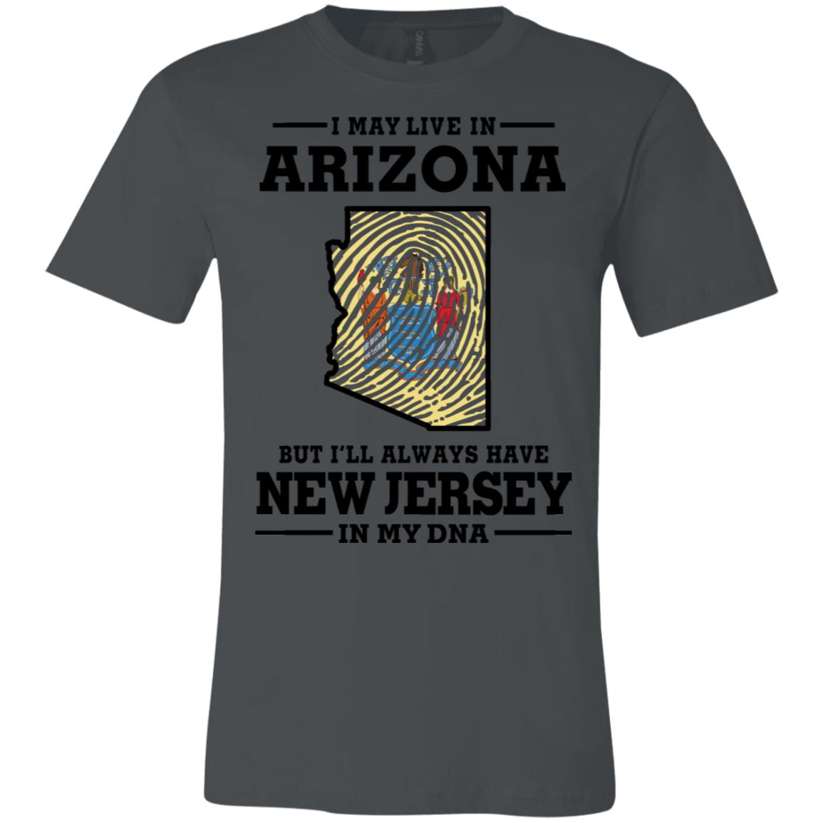 Live In Arizona But New Jersey In My Dna T-Shirt - T-shirt Teezalo