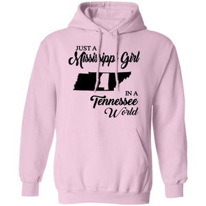 Just A Mississippi Girl In A Tennessee World T-Shirt - T-shirt Teezalo