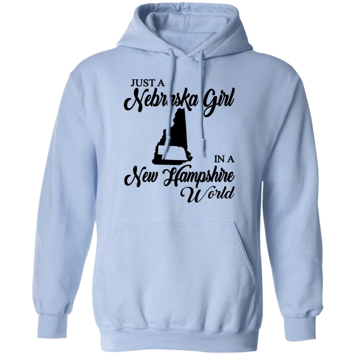 Just A Nebraska Girl In A New Hampshire World T-Shirt - T-shirt Teezalo