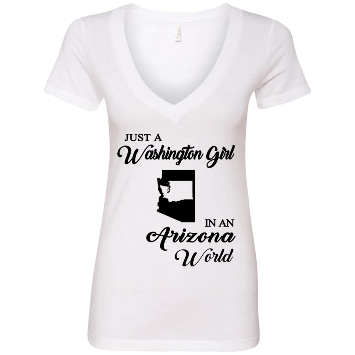 Just A Washington Girl In An Arizona World T-Shirt - T-shirt Teezalo
