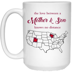 Wisconsin Utah The Love Between Mother And Son Mug - Mug Teezalo