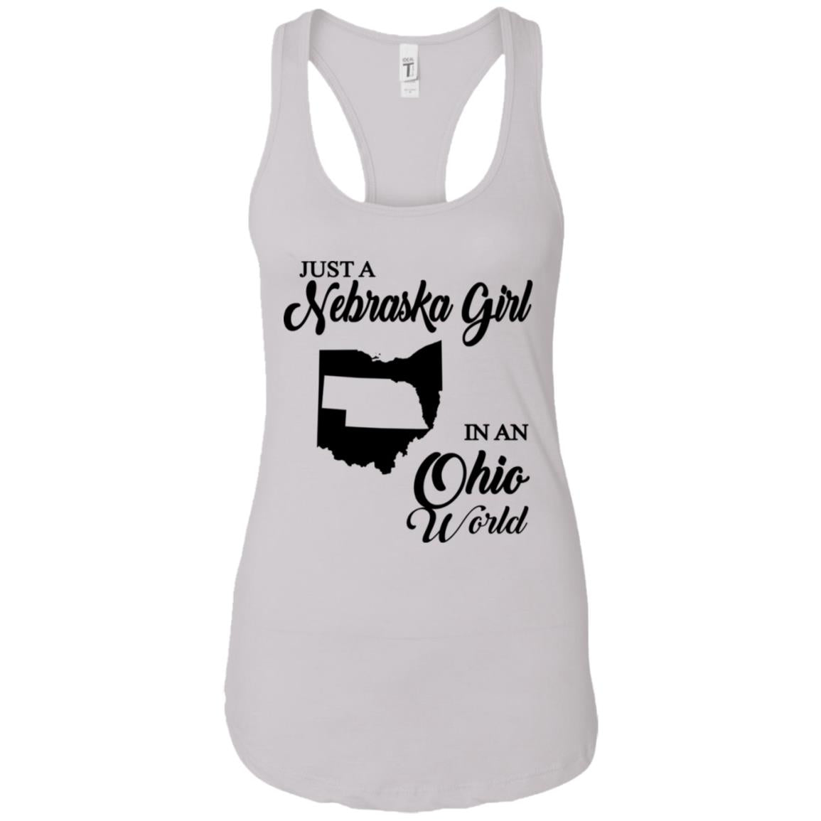 Just A Nebraska Girl In An Ohio World T-Shirt - T-shirt Teezalo
